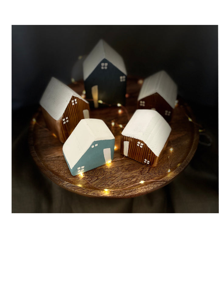 Paint Your Own Winter Scandi Houses