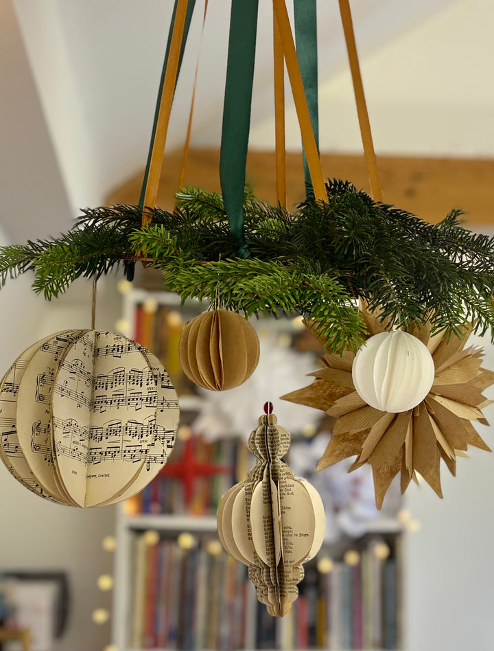 Make Festive Paper Baubles & Stars