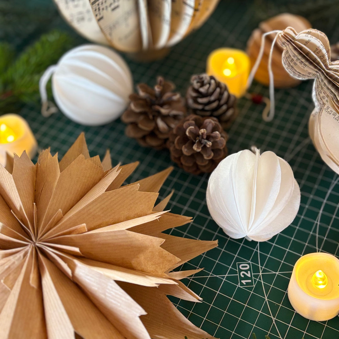 Make Festive Paper Baubles & Stars