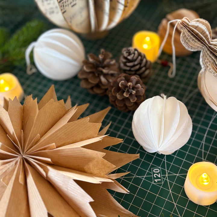 Make Festive Paper Baubles & Stars