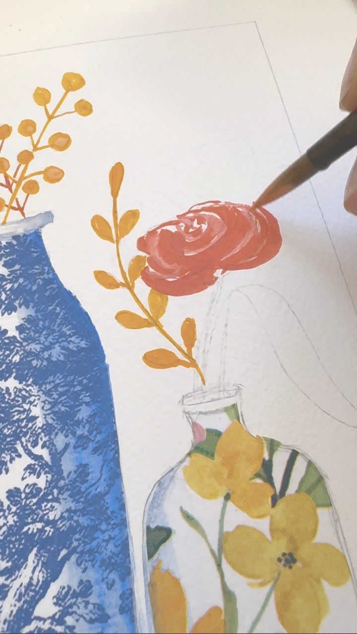 Spring Florals Painting & Collage Art Workshop