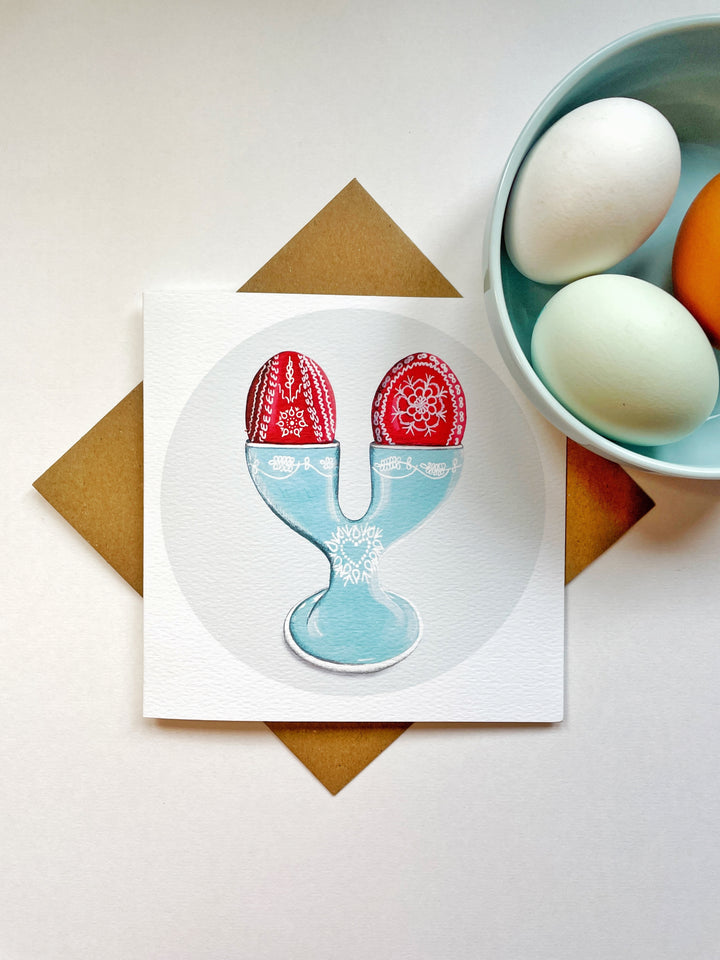 Luxury Pisanki Decorated Easter Eggs card | Greetings card | Notecard | Blank inside