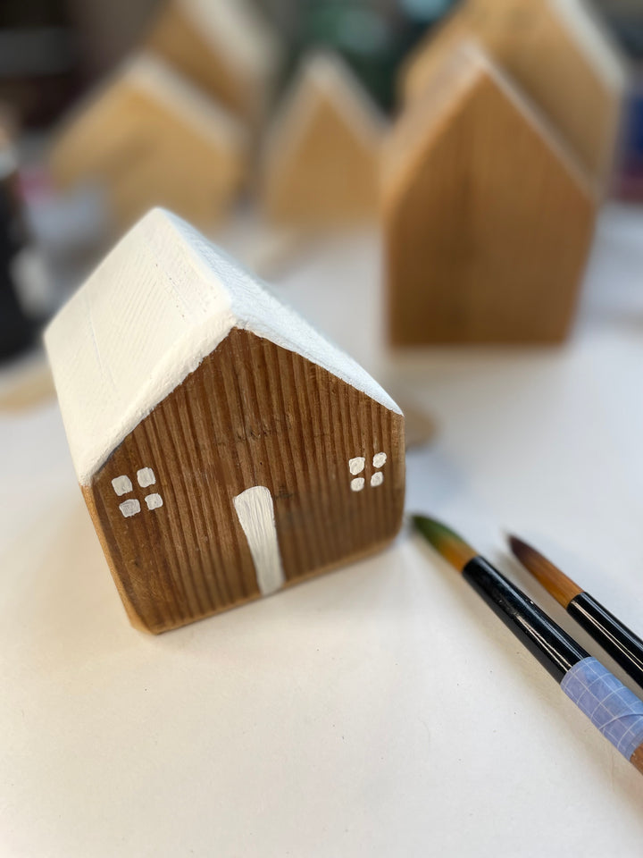 Paint Your Own Winter Scandi Houses