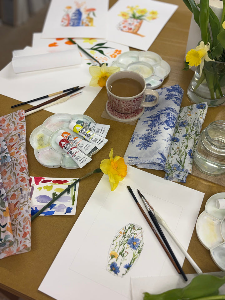 Spring Florals Painting & Collage Art Workshop