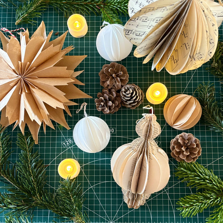 Make Festive Paper Baubles & Stars