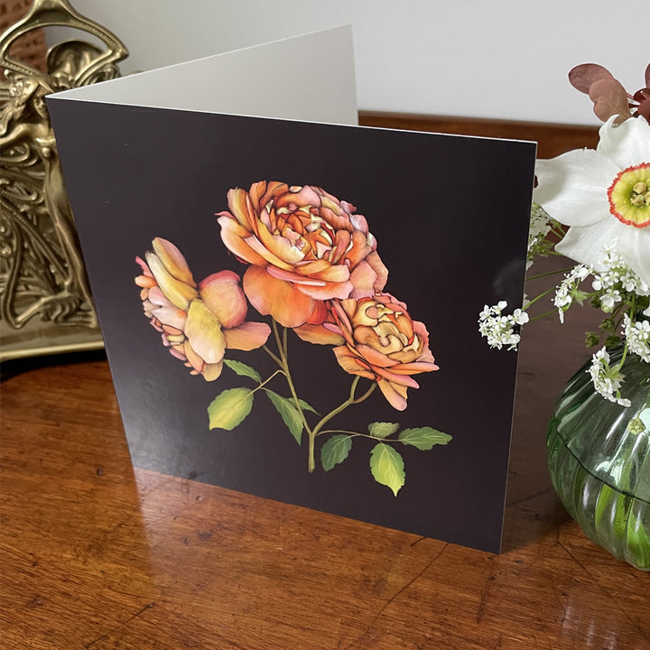 Roses from The Floral Garden Collection Greetings Card | Blank Inside | All occasions | Notecard | Botanical design | Vintage & Vibrant