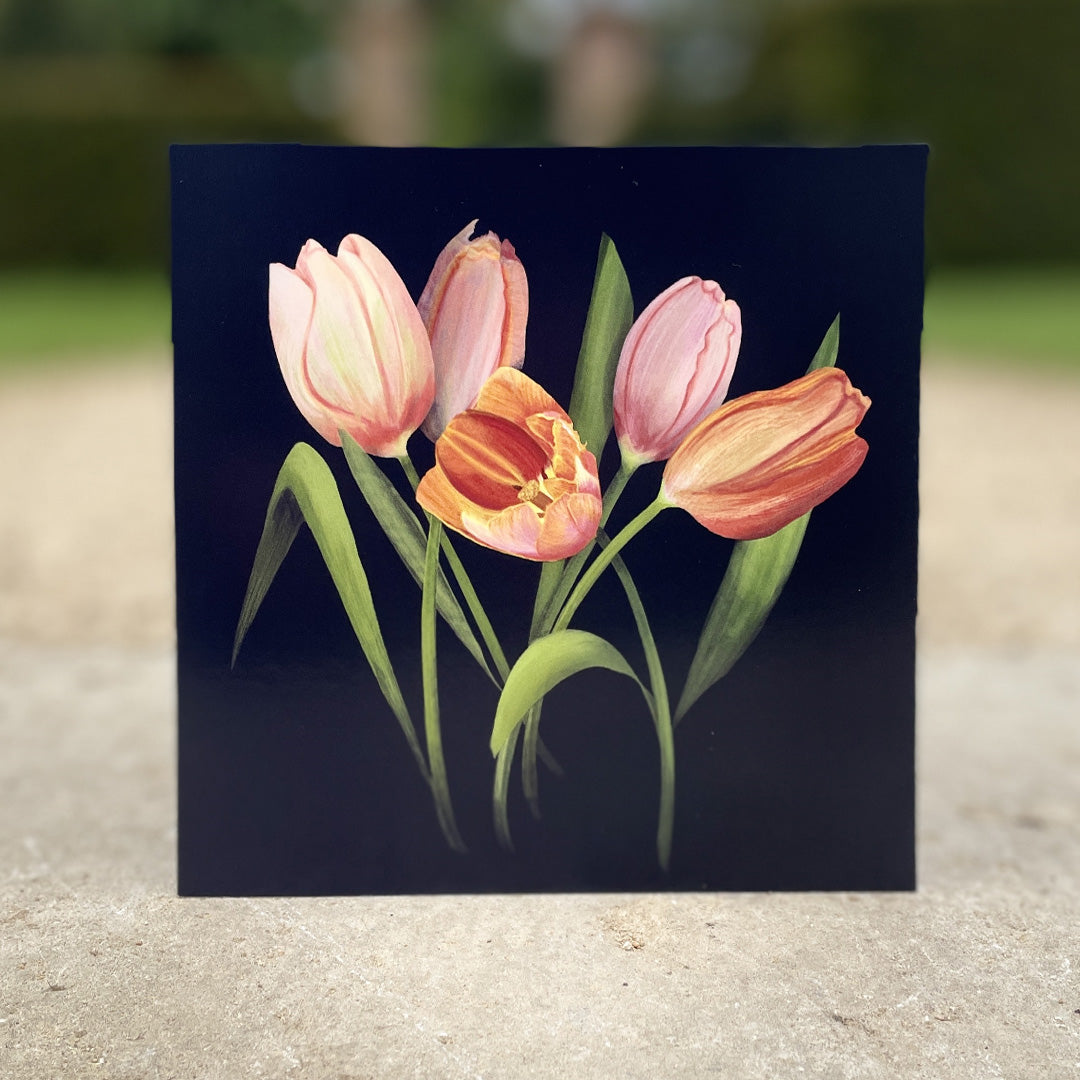 Tulips from The Floral Garden Collection Greetings Card | Blank Inside | All occasions | Notecard | Botanical design | Vintage & Vibrant