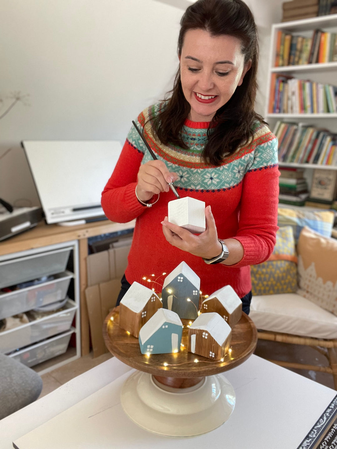 Paint Your Own Winter Scandi Houses