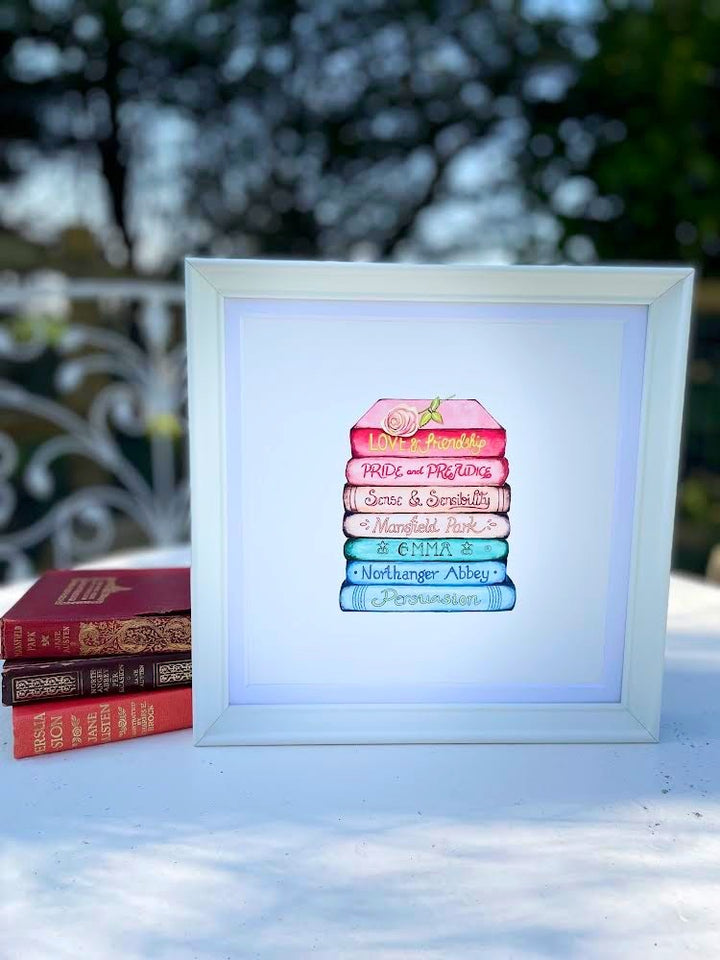 Ready to Send Jane Austen Classics Collection Book Stack Art Print