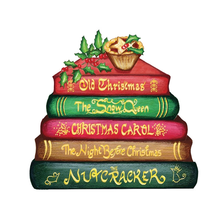Classics Collection Christmas Book Stack Greetings Card