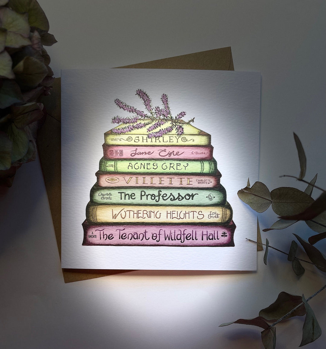 Bronte - A Touch of Heather Classics Collection Book Stack Greetings Card