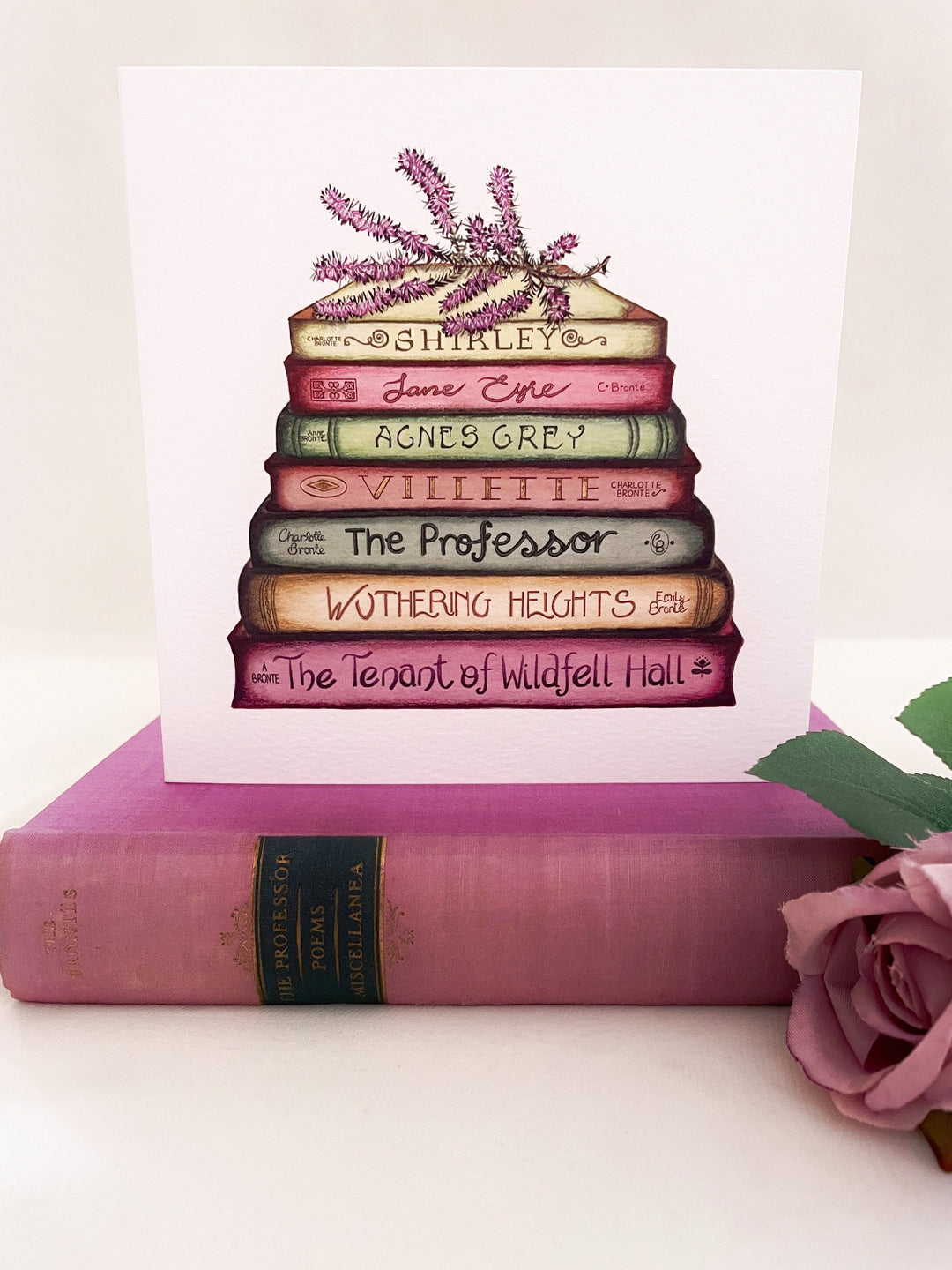 Bronte - A Touch of Heather Classics Collection Book Stack Greetings Card