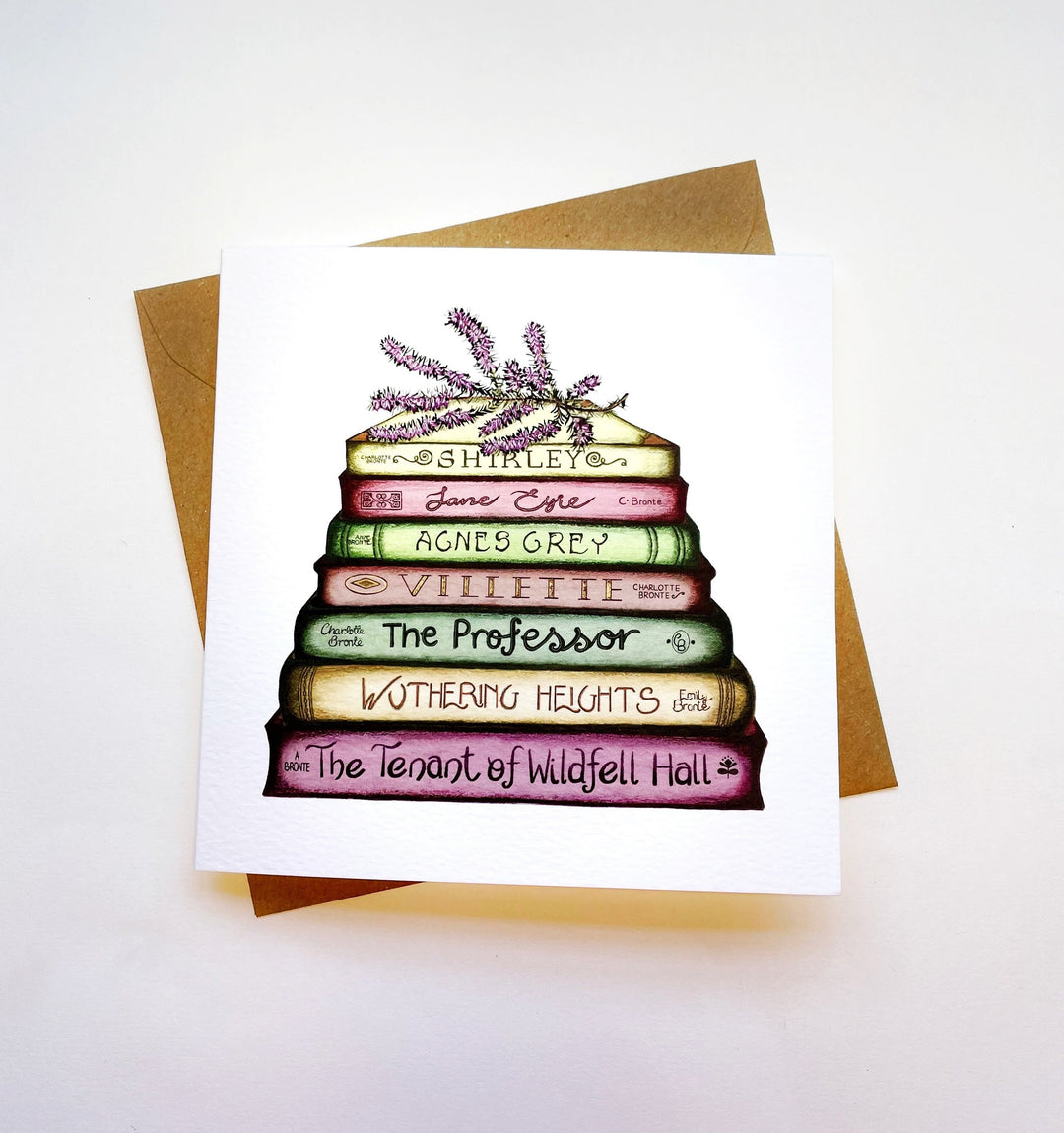 Bronte - A Touch of Heather Classics Collection Book Stack Greetings Card