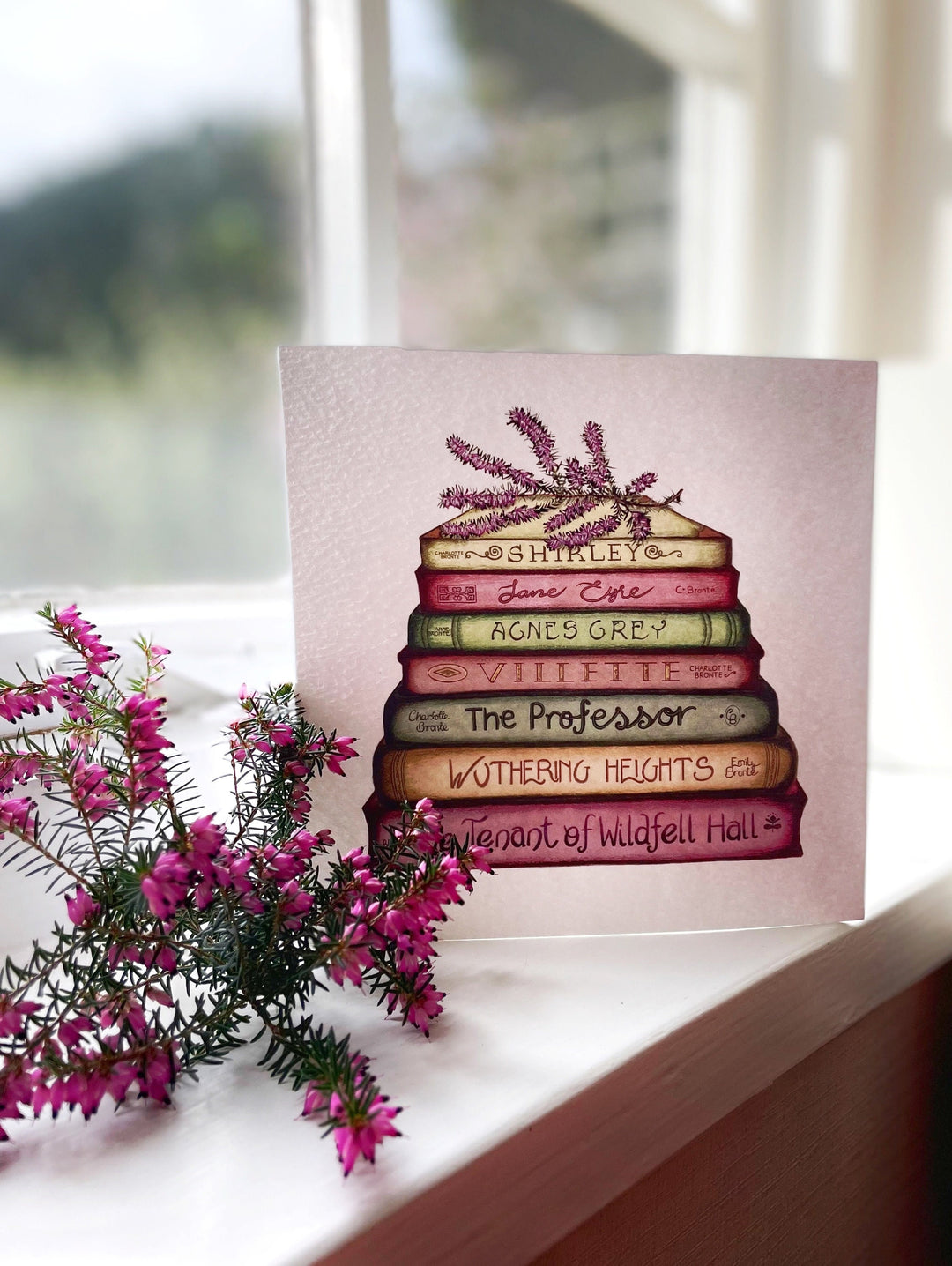 Bronte - A Touch of Heather Classics Collection Book Stack Greetings Card